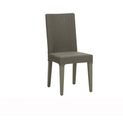 Chaise Bridget Loom teinte noire sans coussin