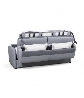 Canapé convertible système couchage express 3 places en tissu