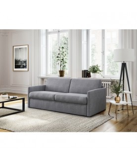 Canapé convertible système couchage express 3 places en tissu