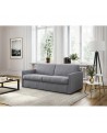 Canapé convertible système couchage express 3 places en tissu