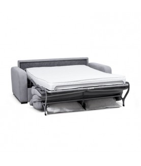 Canapé convertible système couchage express 3 places en tissu