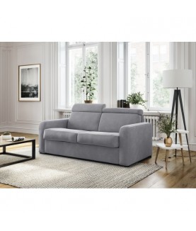 Canapé convertible système couchage express 3 places en tissu