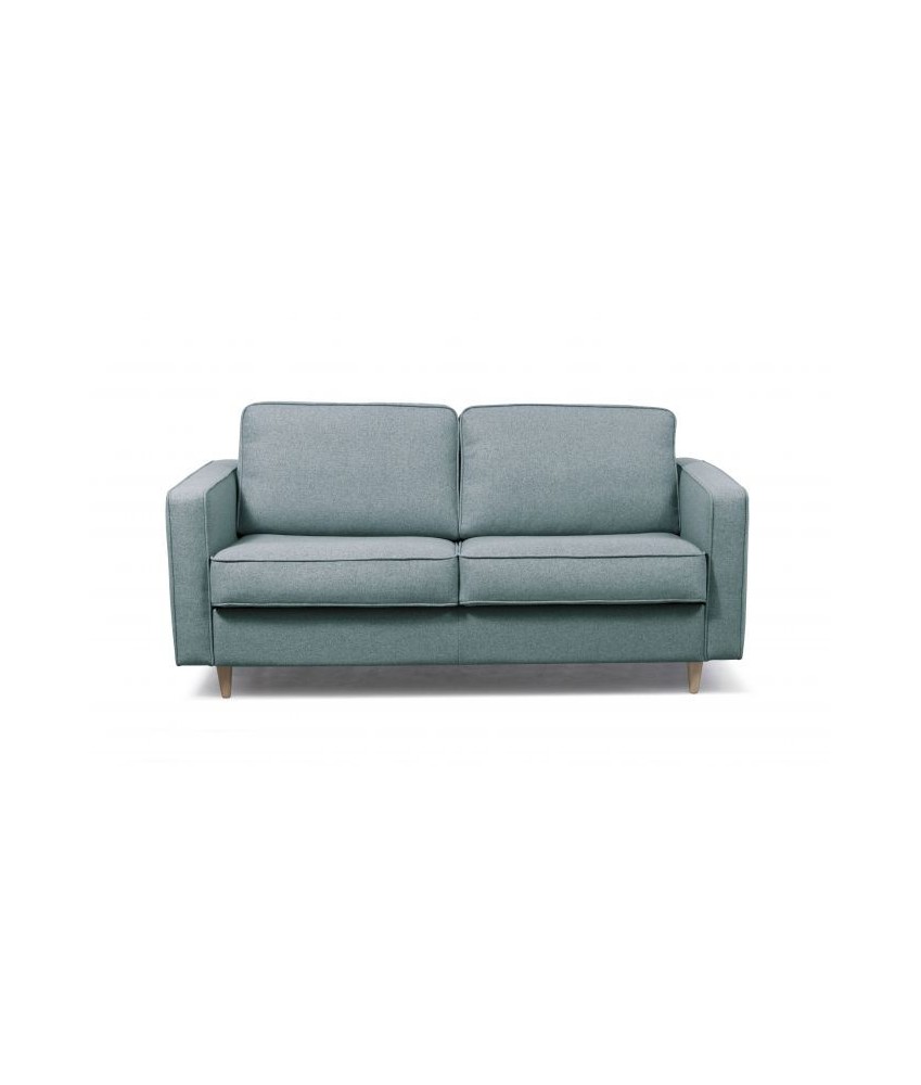 Canapé convertible système couchage express 3 places scandinave en tissu