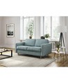 Canapé convertible système couchage express 3 places scandinave en tissu