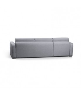 LORENZO - Canapé d'angle convertible système couchage express 3 places en tissu