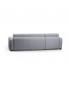 LORENZO - Canapé d'angle convertible système couchage express 3 places en tissu