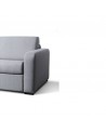 LORENZO - Canapé d'angle convertible système couchage express 3 places en tissu