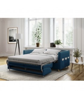 TALY - Canapé couchage rapide en tissu 3 places Mobilier du Jour