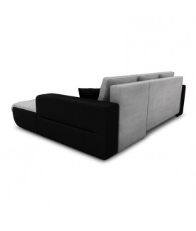CECILIA - Canapé d'angle convertible 4 places en simili et microfibre