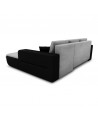 CECILIA - Canapé d'angle convertible 4 places en simili et microfibre