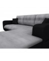 CECILIA - Canapé d'angle convertible 4 places en simili et microfibre