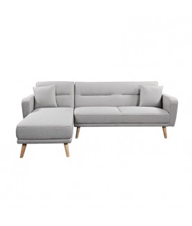 ZORI - Canapé d'angle réversible convertible et pieds bois Mobilier du Jour