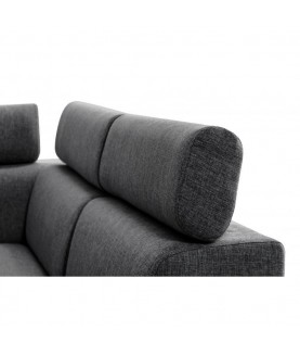 FLORENCIA - Canapé panoramique convertible avec 2 coffres en tissu - Mobilier du Jour