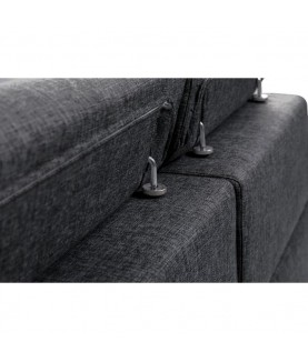 FLORENCIA - Canapé panoramique convertible avec 2 coffres en tissu - Mobilier du Jour