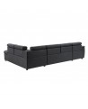 FLORENCIA - Canapé panoramique convertible avec 2 coffres en tissu - Mobilier du Jour