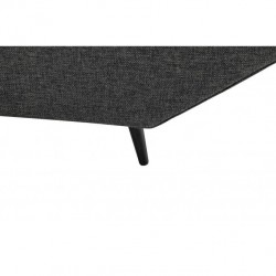 WILLIAM - Canapé d'angle convertible + 2 poufs avec niche de rangement fixe en tissu - Mobilier du Jour