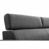 WILLIAM - Canapé d'angle convertible + 2 poufs avec niche de rangement fixe en tissu - Mobilier du Jour