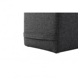 WILLIAM - Canapé d'angle convertible + 2 poufs avec niche de rangement fixe en tissu - Mobilier du Jour