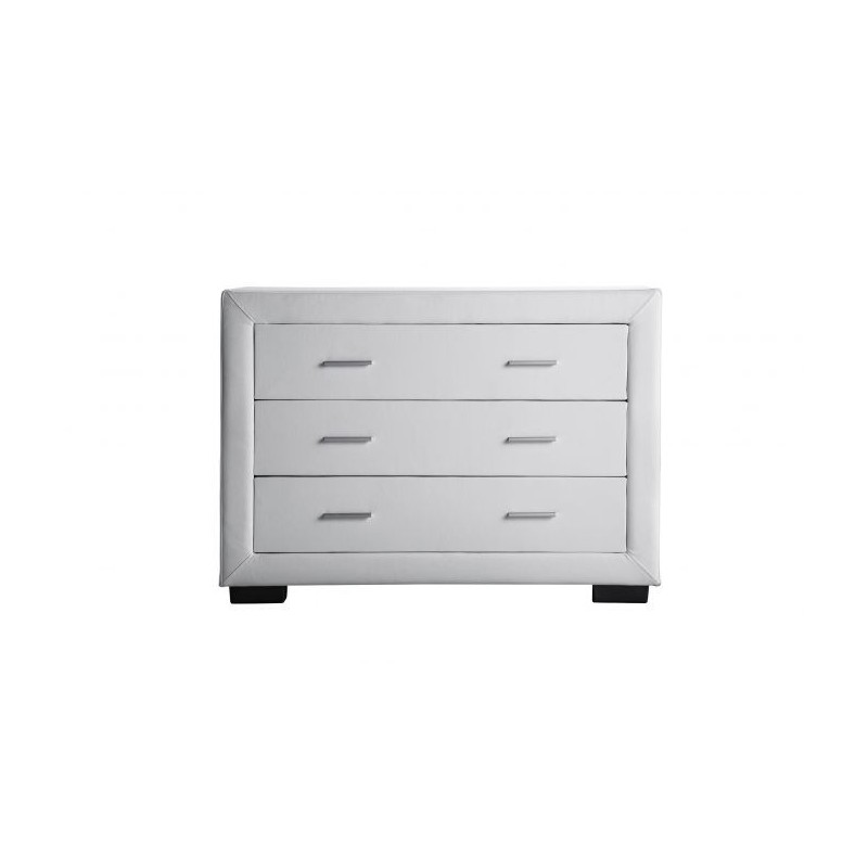 Dilla - Commode de chambre 3 tiroirs en simili