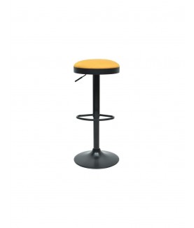 GASOLINE Lot de 2 tabourets de bar Tissu jaune Classique