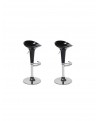 POP Lot de 2 tabourets de bar noir Contemporain L 44 x P 47 cm
