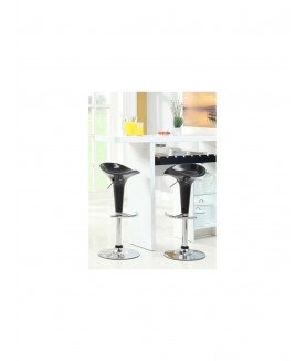 POP Lot de 2 tabourets de bar noir Contemporain L 44 x P 47 cm