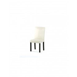 CARA Lot de 2 chaises de salle a manger Simili ivoire Classique L - Mobilier du Jour