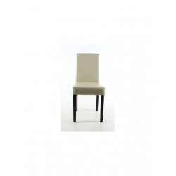 CARA Lot de 2 chaises de salle a manger Simili ivoire Classique L - Mobilier du Jour