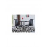 JANE Lot de 2 chaises de salle a manger Simili noir Contemporain - Mobilier du Jour