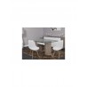 BJORK Lot de 2 chaises de salle a manger Simili blanc Scandinave