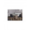 BJORK Lot de 2 chaises de salle a manger Simili noir Scandinave - Mobilier du jour