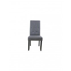 PABLO Lot de 2 chaises de salle à manger Simili gris Style contemporain