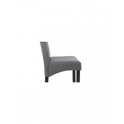 PABLO Lot de 2 chaises de salle à manger Simili gris Style contemporain
