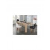 EMMA Lot de 2 chaises de salle a manger Simili blanc et pieds en hetre massif Scandinave - Mobilier du Jour