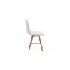 EMMA Lot de 2 chaises de salle a manger Simili noir et pieds en hetre massif Scandinave - Mobilier du Jour