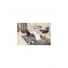 POPPY Chaise de salle a manger pivotante Simili noir Contemporain