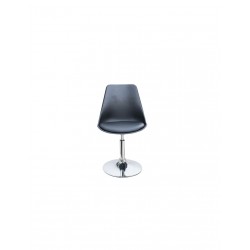 POPPY Chaise de salle a manger pivotante Simili noir Contemporain
