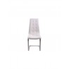 LONGORIA Lot de 2 chaises de salle a manger Simili blanc Contemporain
