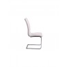 LONGORIA Lot de 2 chaises de salle a manger Simili blanc Contemporain
