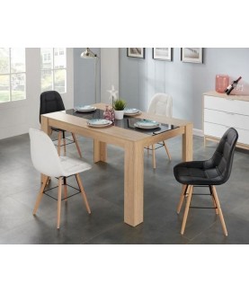 GASOLINE Lot de 2 tabourets de bar Tissu jaune Classique