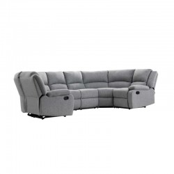 GLORIA - Canapé panoramique de relaxation 8 places en tissu - Mobilier du Jour