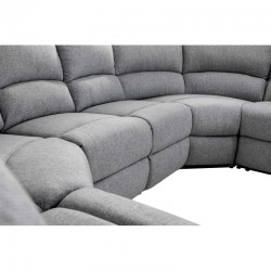 GLORIA - Canapé panoramique de relaxation 8 places en tissu - Mobilier du Jour