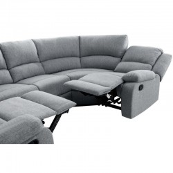 GLORIA - Canapé panoramique de relaxation 8 places en tissu - Mobilier du Jour