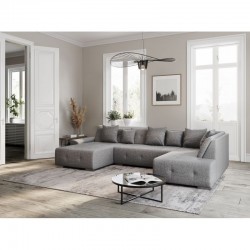 BELLY - Canapé d'angle panoramique en tissu - Mobilier du Jour