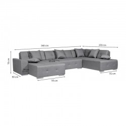 BELLY - Canapé d'angle panoramique en tissu - Mobilier du Jour