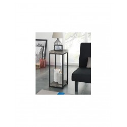 Console 30 cm Style industriel Noir et effet béton - Mobilier du Jour