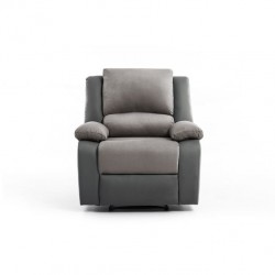 DETENDO - Fauteuil de relaxation manuel en microfibre et simili - Mobilier du Jour