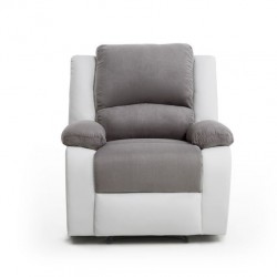 DETENDO - Fauteuil de relaxation manuel en microfibre et simili - Mobilier du Jour