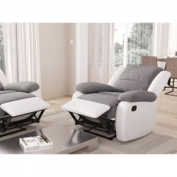 DETENDO - Fauteuil de relaxation manuel en microfibre et simili - Mobilier du Jour