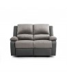 DETENDO II - Canapé de relaxation manuel 2 places en microfibre et simili - Mobilier du Jour